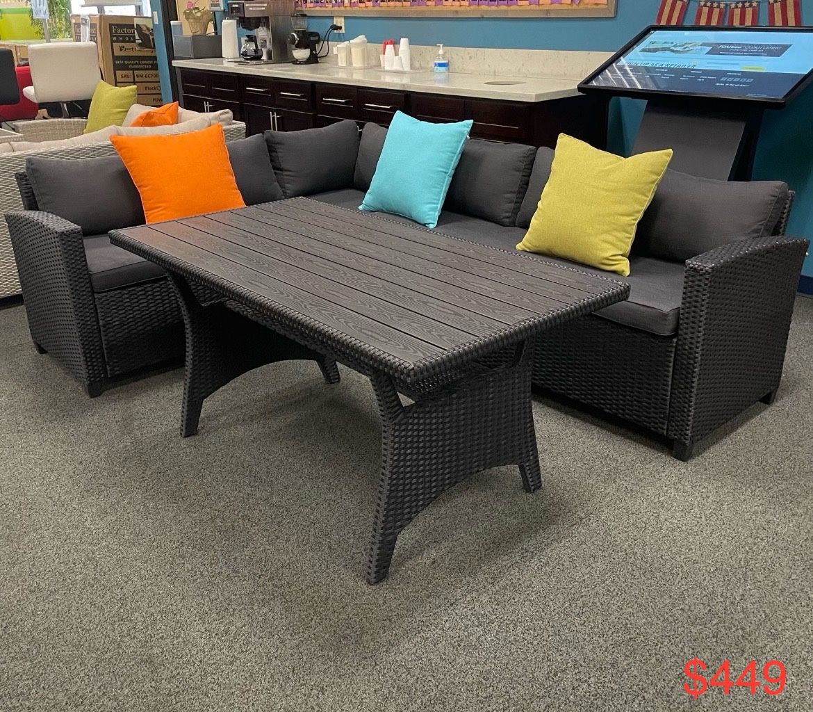 Patio Furniture Outdoor Sectional With Table