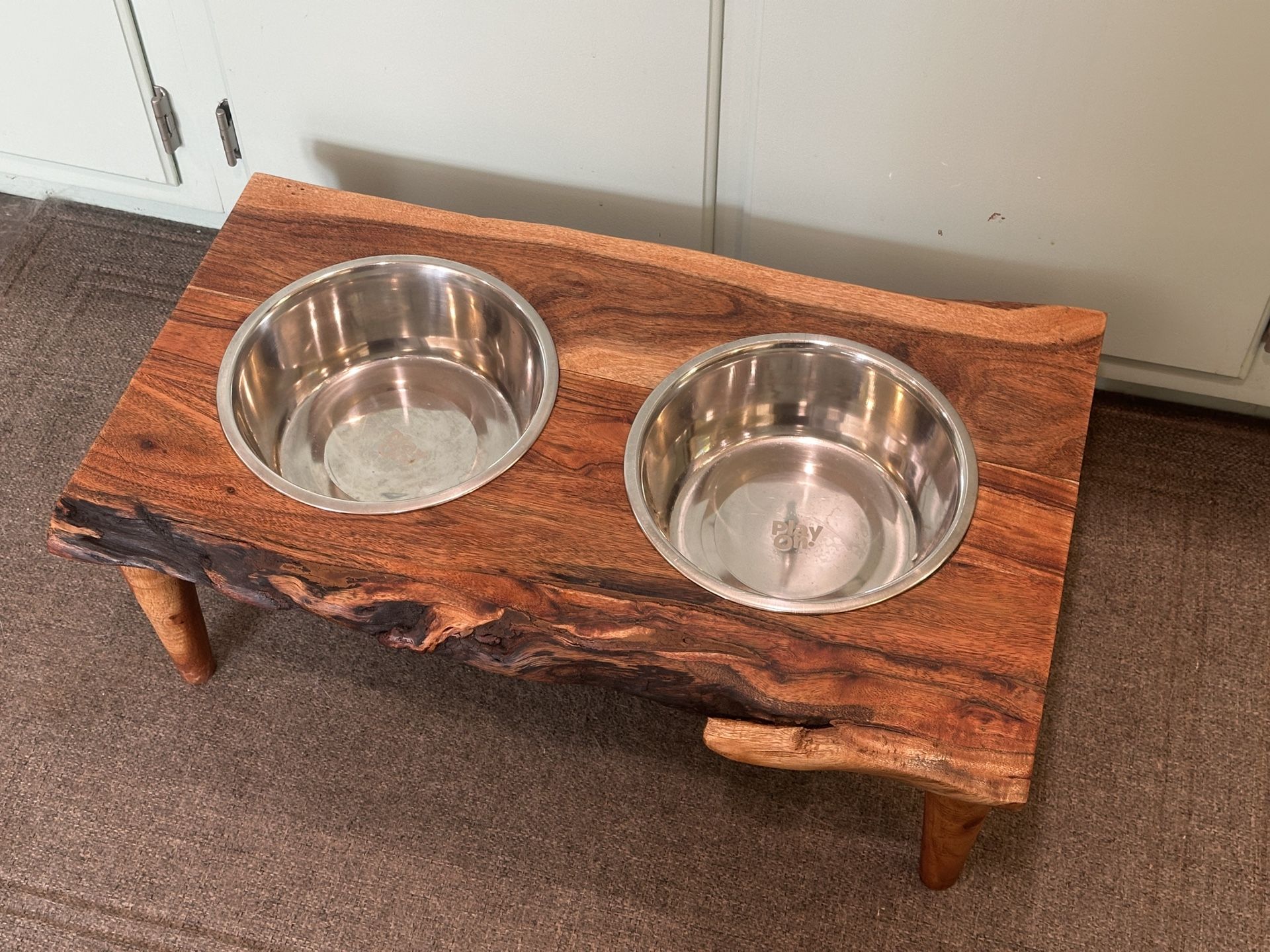 Large Live Edge Dog Bowls