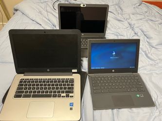 3 HP CHROME BOOKS laptops