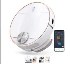 eufy L70 Hybrid, Robot Vacuum, 2-in-1 Vacuum and Mop, Wi-Fi, Real-Time Mapping, 2200Pa Strong Suction, Quiet, For Hardwood Floor to Medium-Pile Carpet