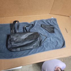 front port tool bag leather with gun holster for motorcycle