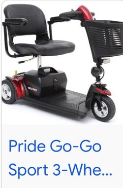 ​Pride Go-Go Sport 3-Wheel Mobility Scooter + Rampa Incluida