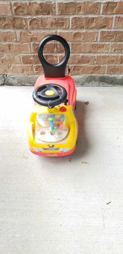Kiddieland Disney Mickey Mouse Activity Ride-On, featuring interactive lights and sounds on the dashboard