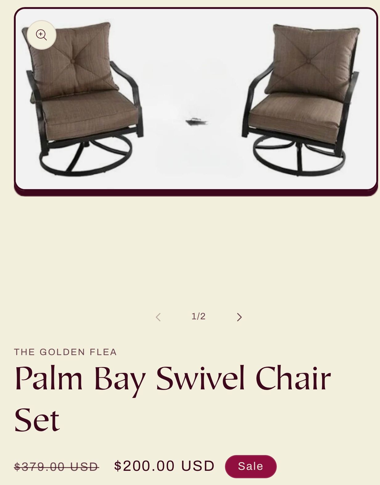 Palm Bay Swivel Chair Set