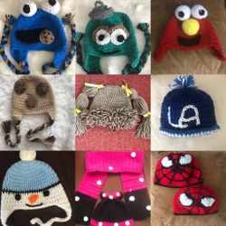 Kids Hats Beanies Characters Cartoon Sesame Street Disney Costume