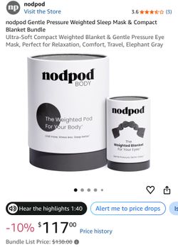nodpod Gentle Pressure Weighted Sleep Mask & Compact Blanket Bundle