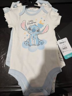 Disney Stitch Baby Onesie Set 12M