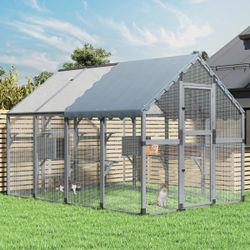 Large Outdoor Cat Enclosure with Roof Cover