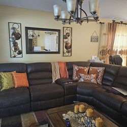 3 Recliners Sectional Power