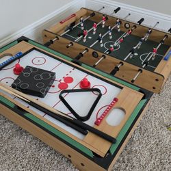 Tabletop Foosball, Pool, Air Hockey Game