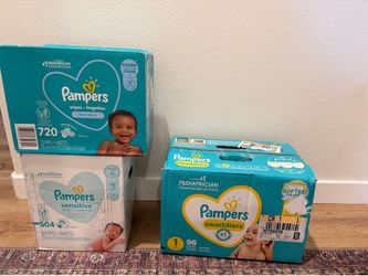 Pampers Size 1 diapers // Pampers Wipes