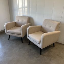 2 Cushioned Accent Chairs