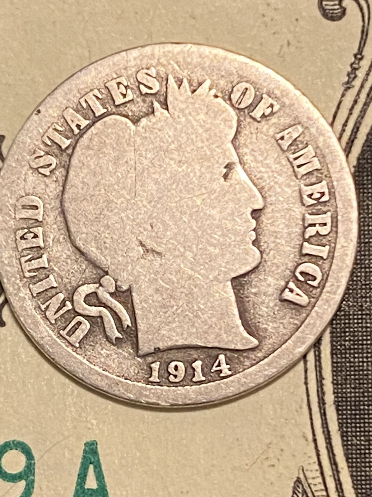 1914 Silver Dime