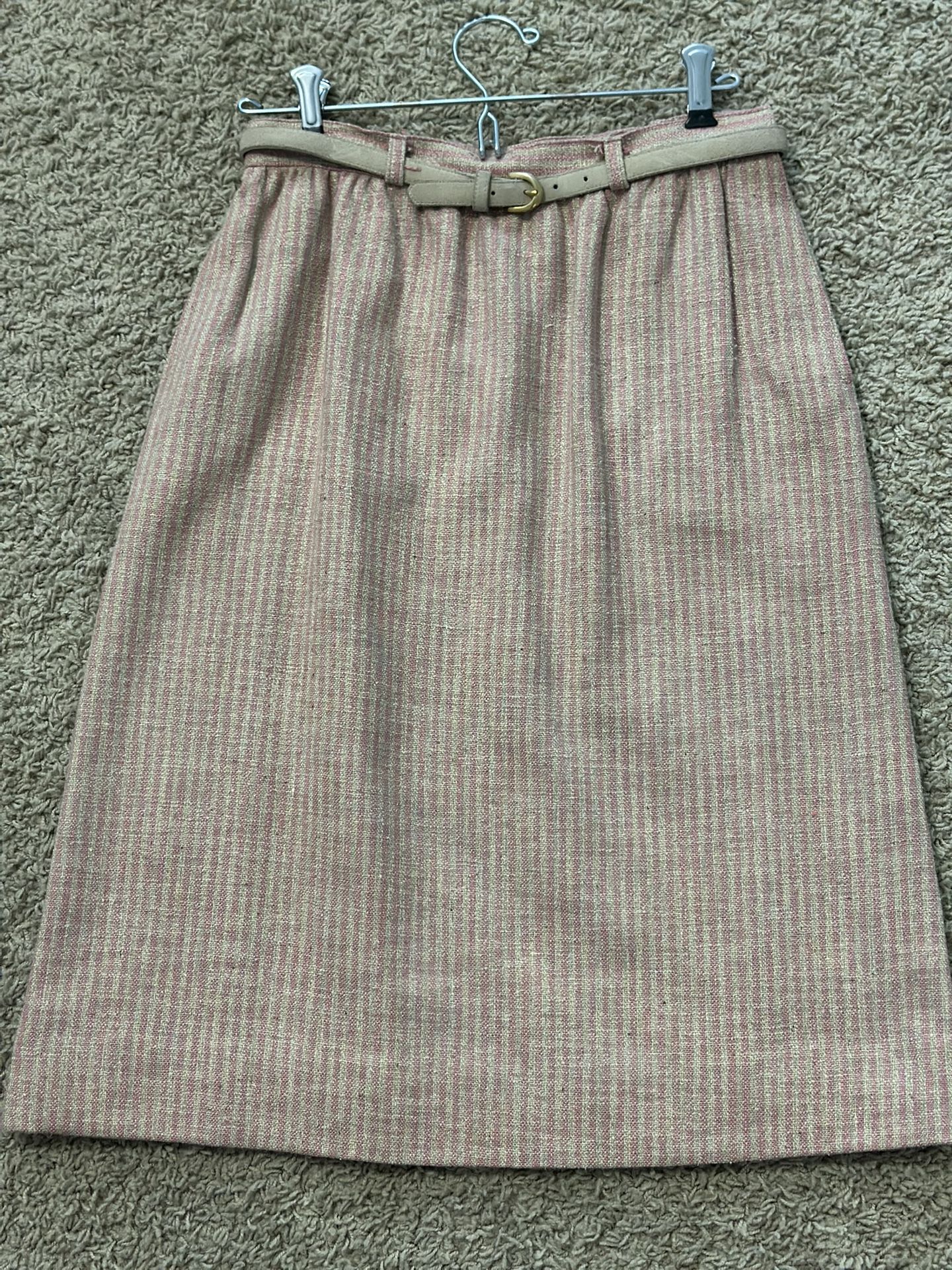 Vintage Striped Wool Skirt