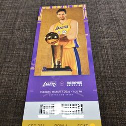 Lakers Commemorative Pau Gasol Jersey Retirement TICKET STUB $100