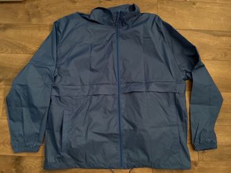 Vintage Totes Windbreaker Adult Blue Long Sleeve Full Zip Hooded Packable XL