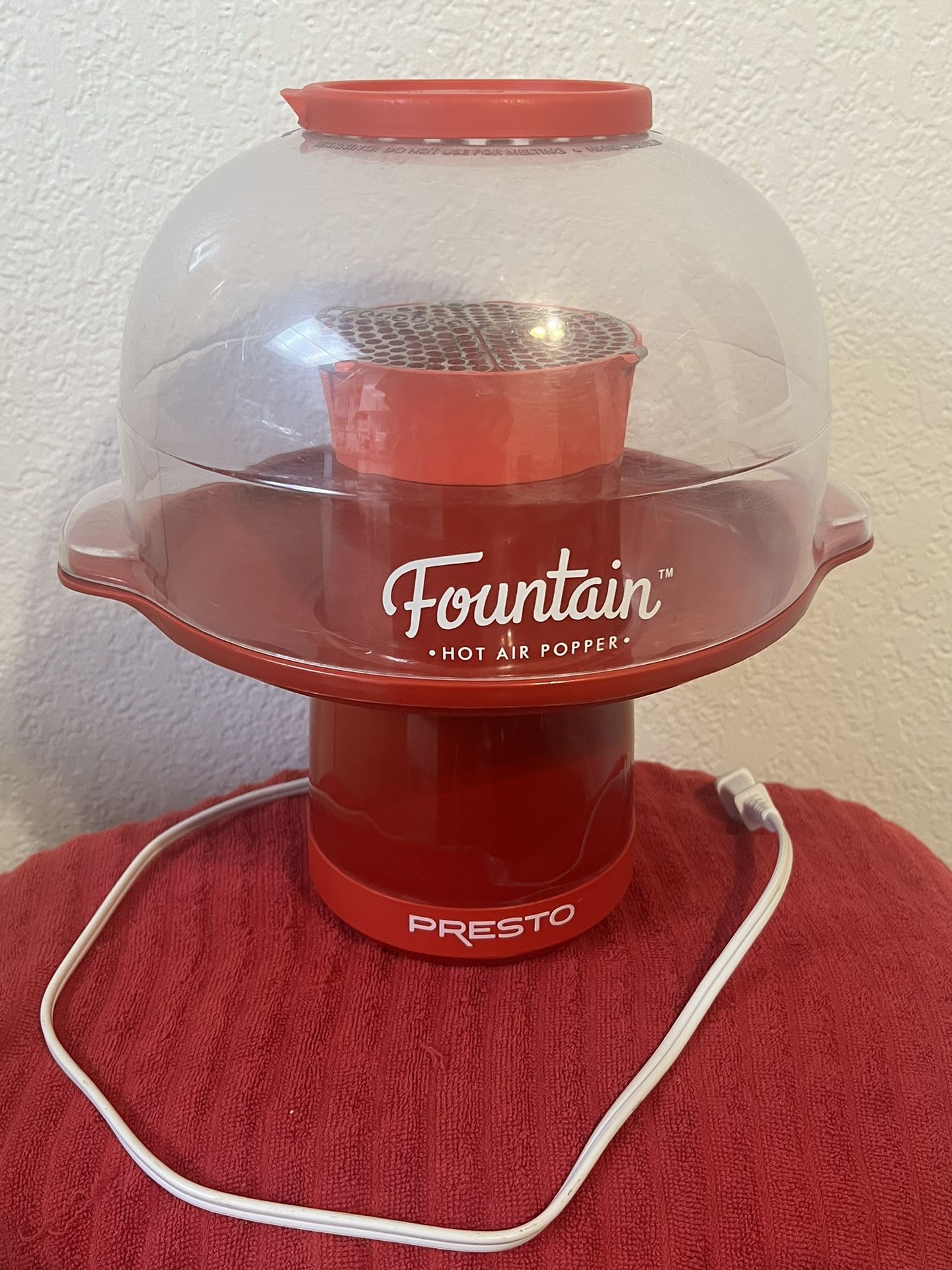 Presto Orville Redenbacher’s Fountain Hot Air Popper 