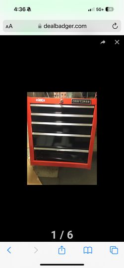 Craftsman Cabinets 5 Drawers 18 D 34 H 26 W Red CMST98264RB