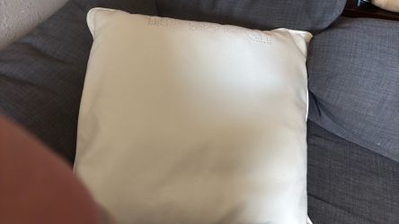 Throw leather pillows