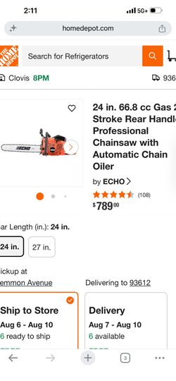 Echo 620P x series chainsaw