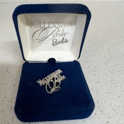 Millennium Bride" Barbie rhinestone brooch or pin