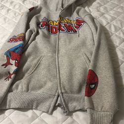 spider-man zip up hoodie 