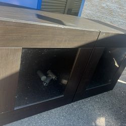 IKEA Tv Stand With Shelves And Glass Doors