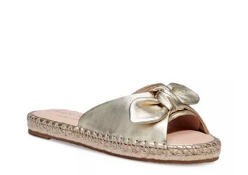 Kate Spade Gold Leather Knot Sandals Size 6.5