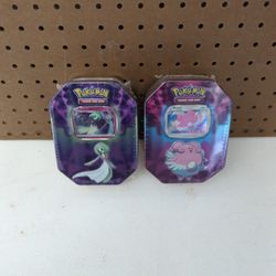 Pokemon Blissey And Gardevoir Tins - 2019