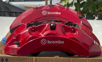 ✅2010-2013 RANGE ROVER SPORT OEM SET LEFT  RIGHT FRONT BREMBO BRAKE CALIPER RED