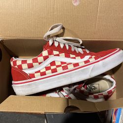 Red Checkered Vans 