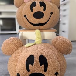 Disney Inspired Mickey/Minnie Pumpkin Pillows $30 Each Or $50 For Set