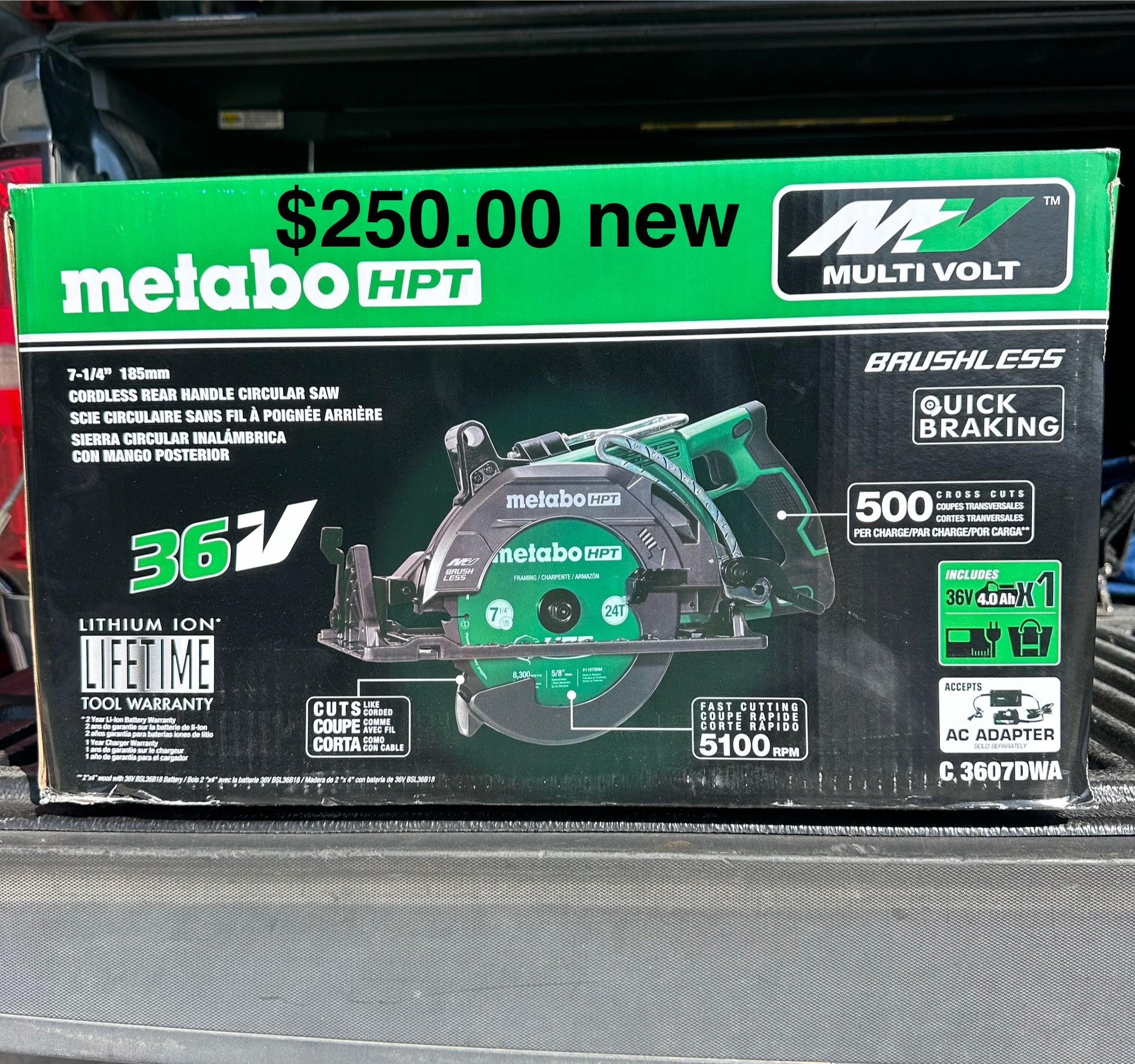 Circular Saw $250.00 New Brushless 36v