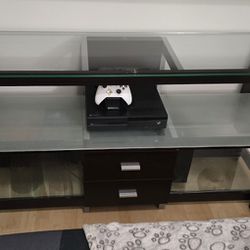 Glass Tv Stand With 2 Towers