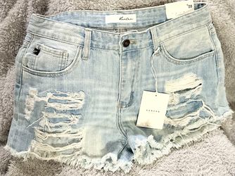KanCan Ethel High Rise Distressed Shorts