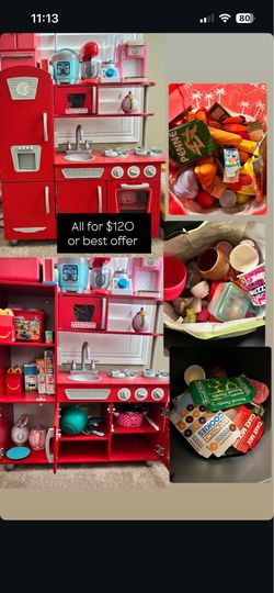 Kids kitchen fully stocked