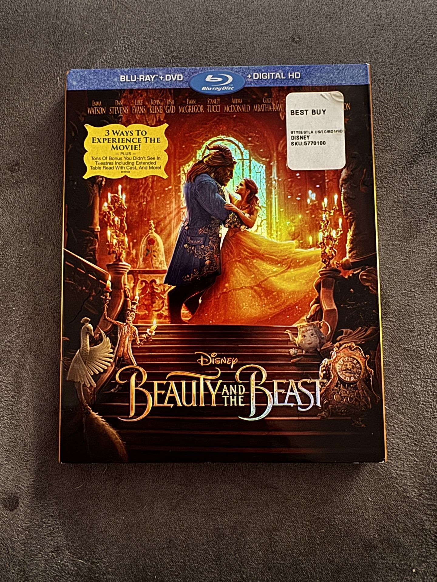 Disney Beauty And The Beast Live Action Blu-ray And DVD