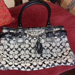 Coach Black & Gray Tote Bag
