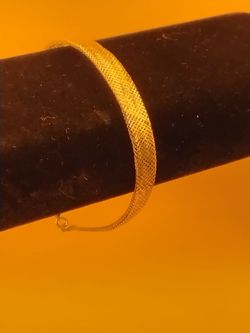 14K Italian QG Gold Mesh Bracelet 1.7 Grams 7.5 Inches Long $200