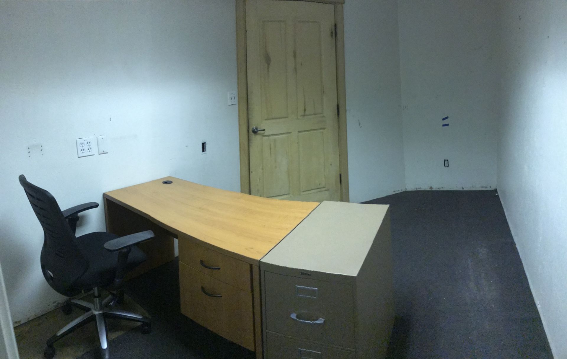 Office desk with chair & file cabinet