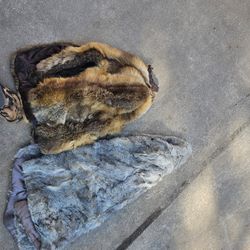 2 Old Fur Coats