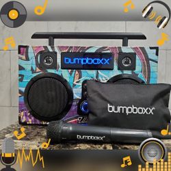 BUMPBOXX ULTRA PLUS Wal-Mart Graffiti Bluetooth Rechargeable 12 Hour Battery Boombox Karaoke Speaker With Microphone 