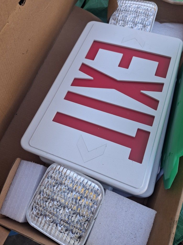 Commercail Exit Light Signs 2 Of Them Brand New Can Be Green Or Red