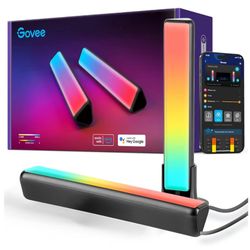 Govee Smart LED Light Bars, Work with Alexa and Google Assistant, RGBICWW WiFi TV Backlights with Scene and Music Modes for Gaming, Pictures, PC
