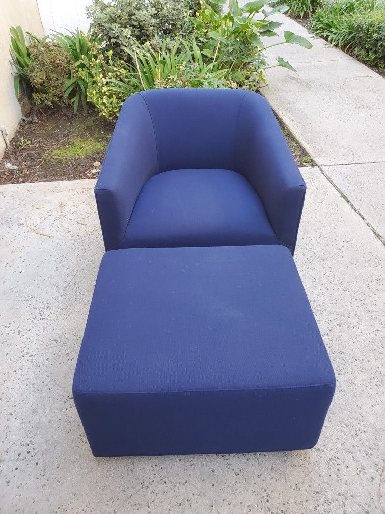 Restoration Hardware Armchair & Ottoman