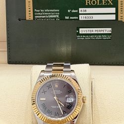 2010 Rolex Preowned 41mm Wimbledon DateJust-II (W/Card)