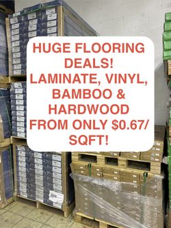 FLOORING DEALS — BAMBOO, HARDWOOD & MORE FROM $0.67/SQFT