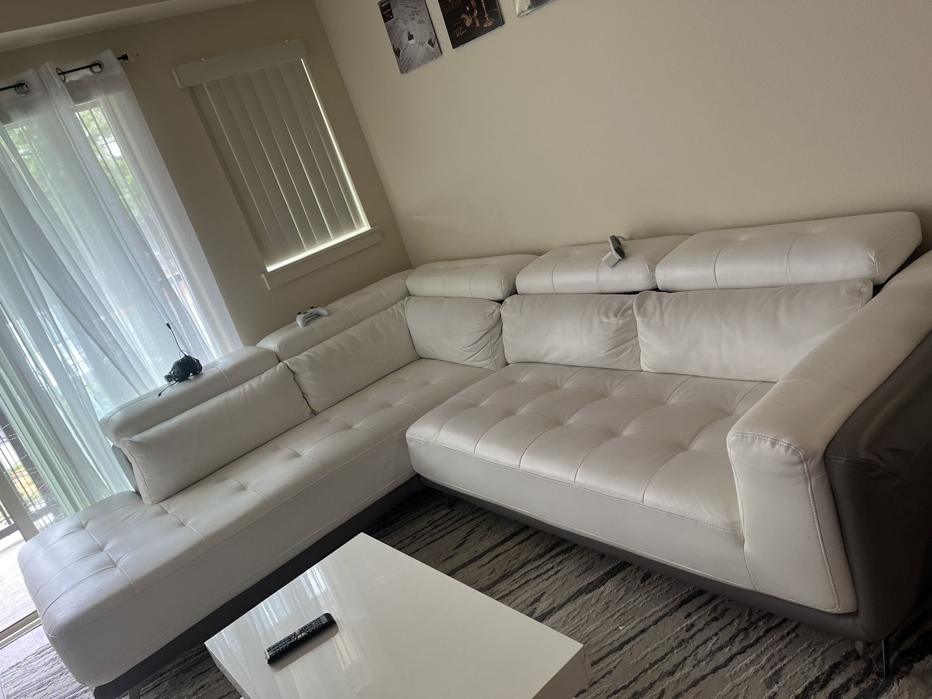 White Leather Couch