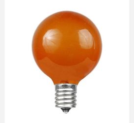 G40 Satin Orange Christmas Light Bulbs, Box of 25 (Retails for $15.00)  