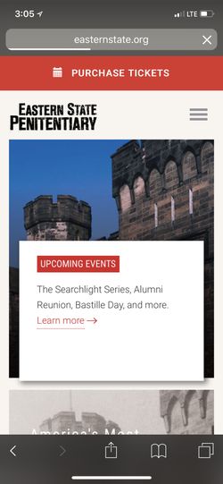 Eastern state penitentiary history tour